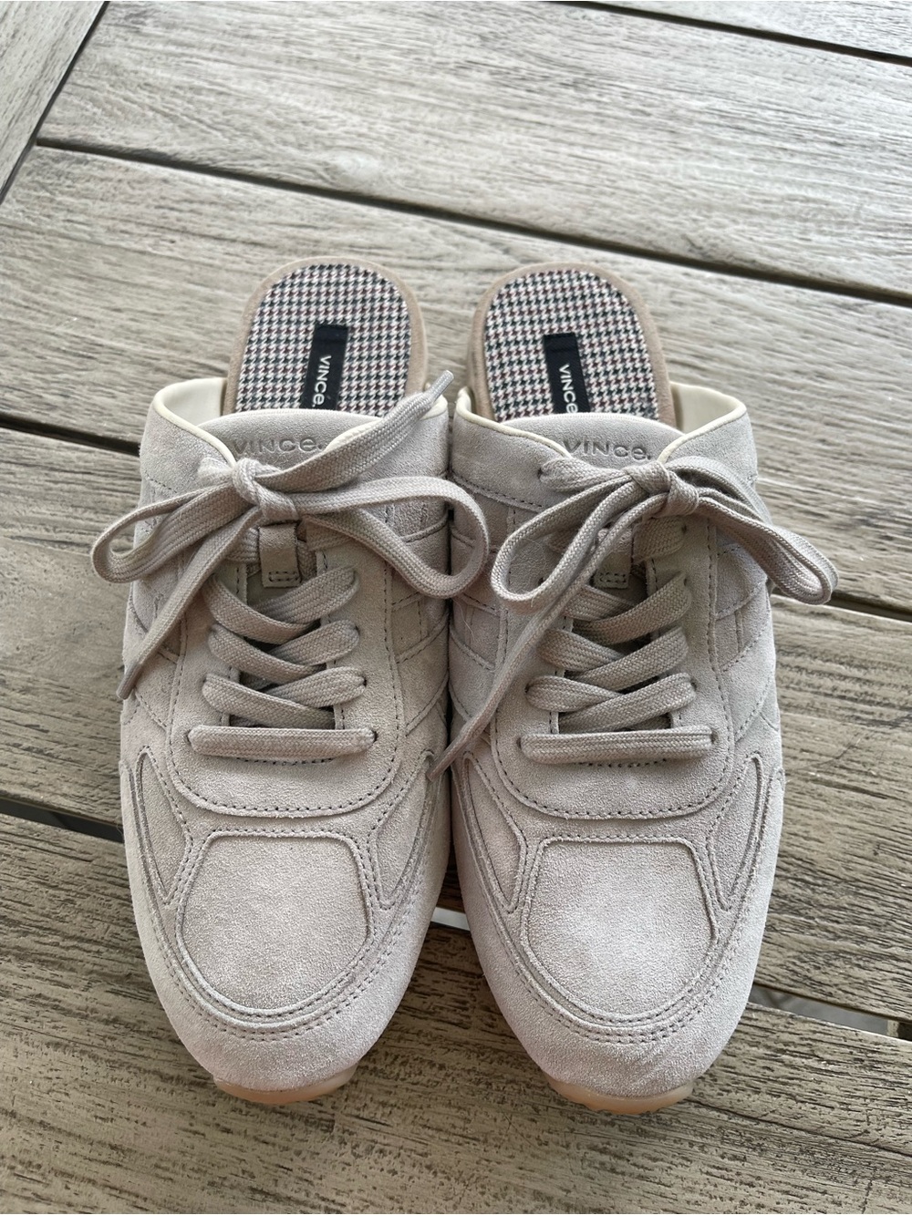 Vince Mojave Solstice Suede Lace-Front Mule Sneakers Womens Size 9